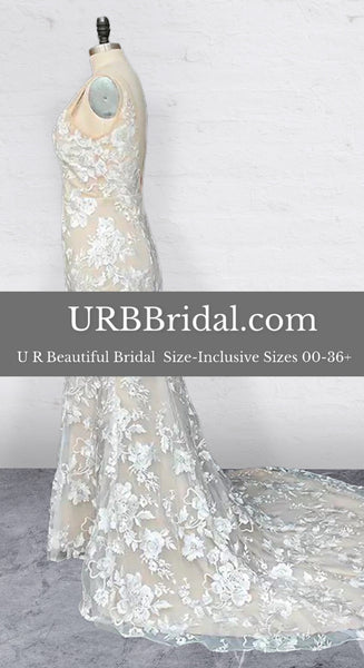 Affordable Wedding Dress 3D Leaf Boho Design – URBBridal