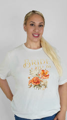 'Bride To Be' Orange Peony T-Shirt