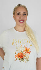 'Bride To Be' Orange Peony T-Shirt