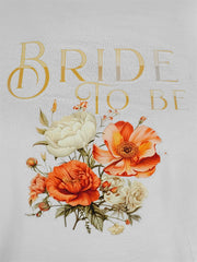 'Bride To Be' Orange Peony T-Shirt