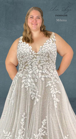 Rhinestone Ballgown A-Line Wedding Dress Womens Plus Size Petite Tall –  URBBridal