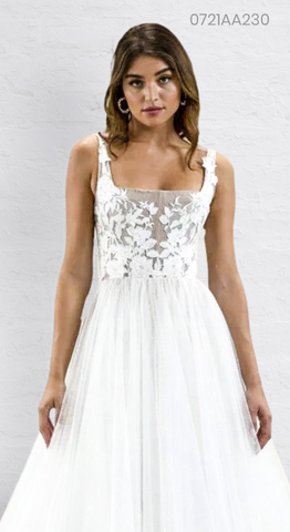 Ciara - Boho A-Line Wedding Dress Women's, Plus-Size, Petite Tall